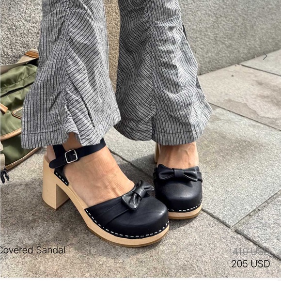 Free People Swedish Hasbeens NWT Bow Covered Sandal Clog Love❤️ - Picture 4 of 12